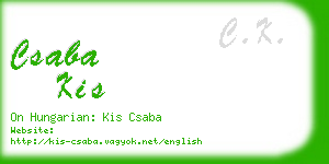 csaba kis business card